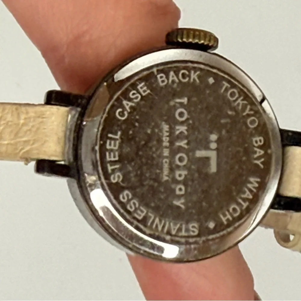 Tokyobay Mabel watch metallic dial leather band